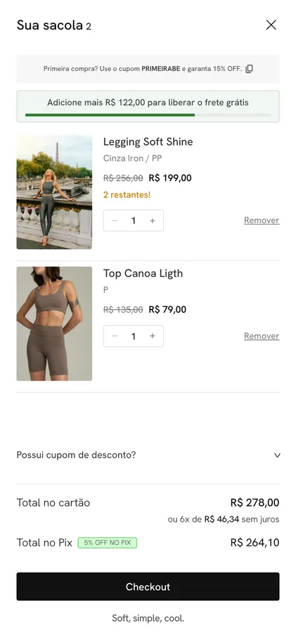 Be Soft Sport — Carrinho