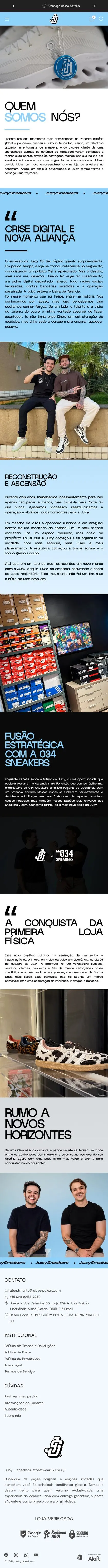 Juicy Sneakers — Sobre nós